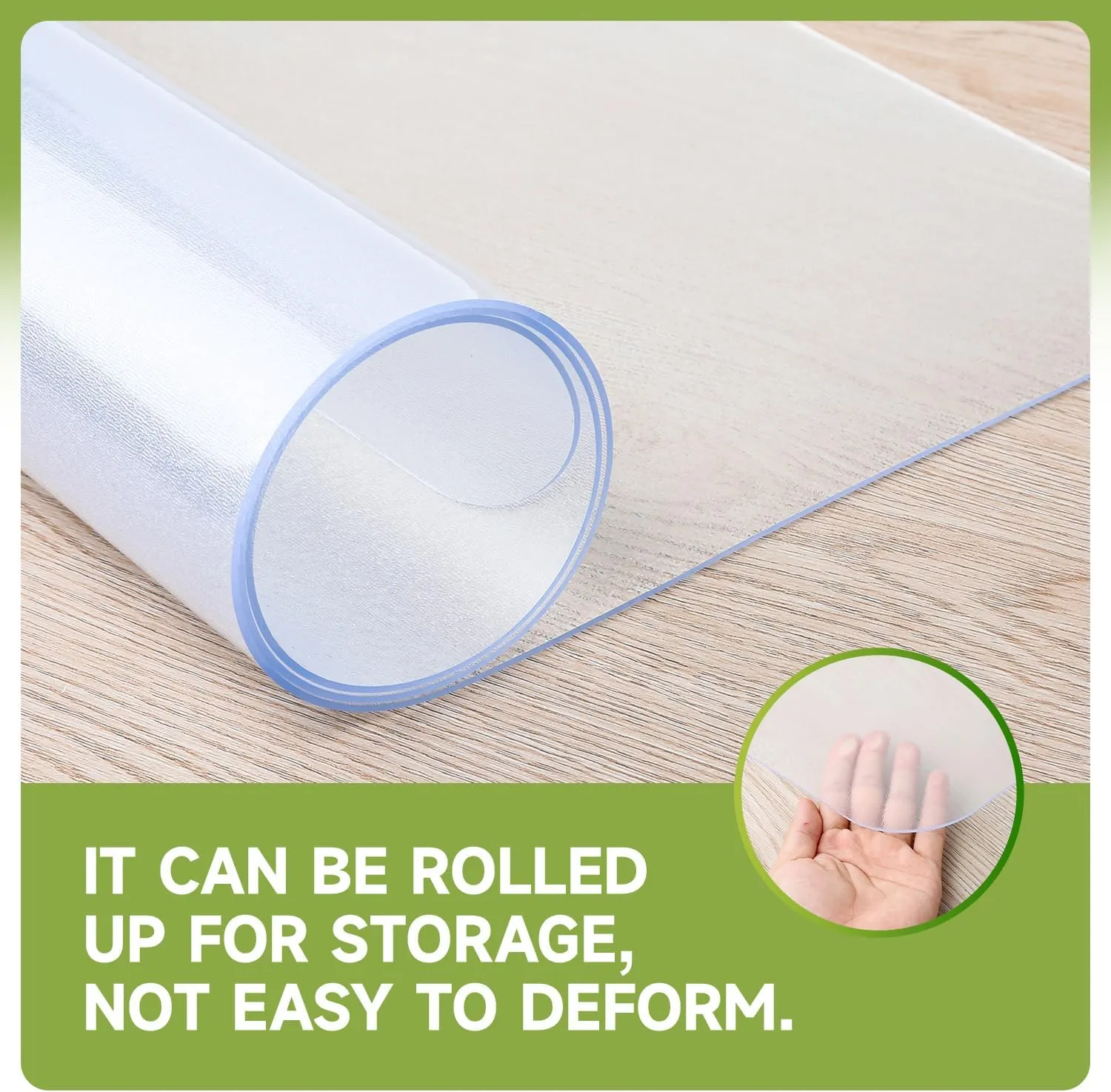 Heavy-Duty Clear Chair Mat for Hardwood Floors