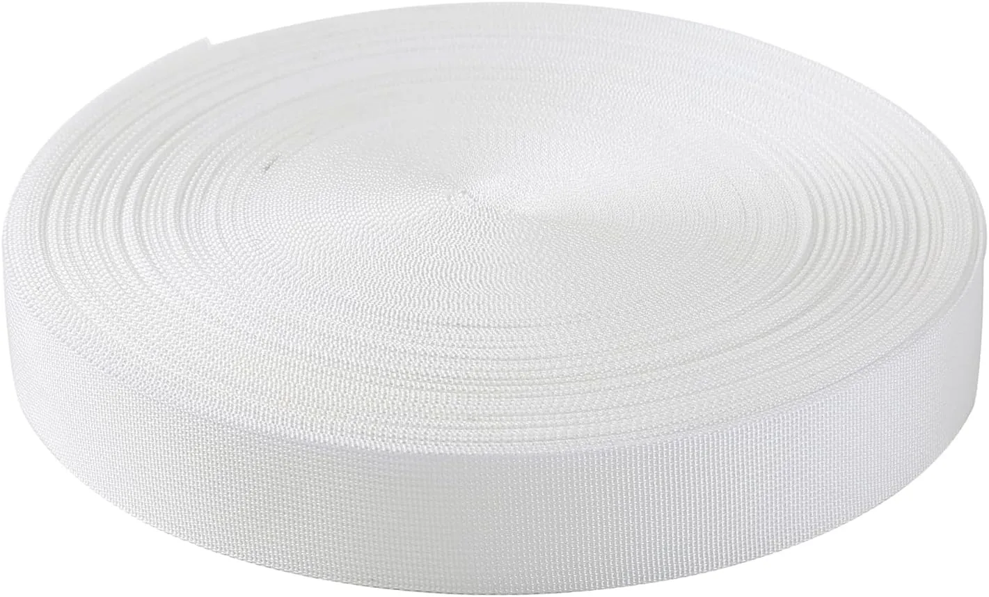 Heavy Duty Nylon Webbing - 1.5 Inch Nylon Strapping for Outdoor DIY Gear Repair, 1.5 Inch by 10, 25, or 50 Yards (50 Yard, 1.5'' White)