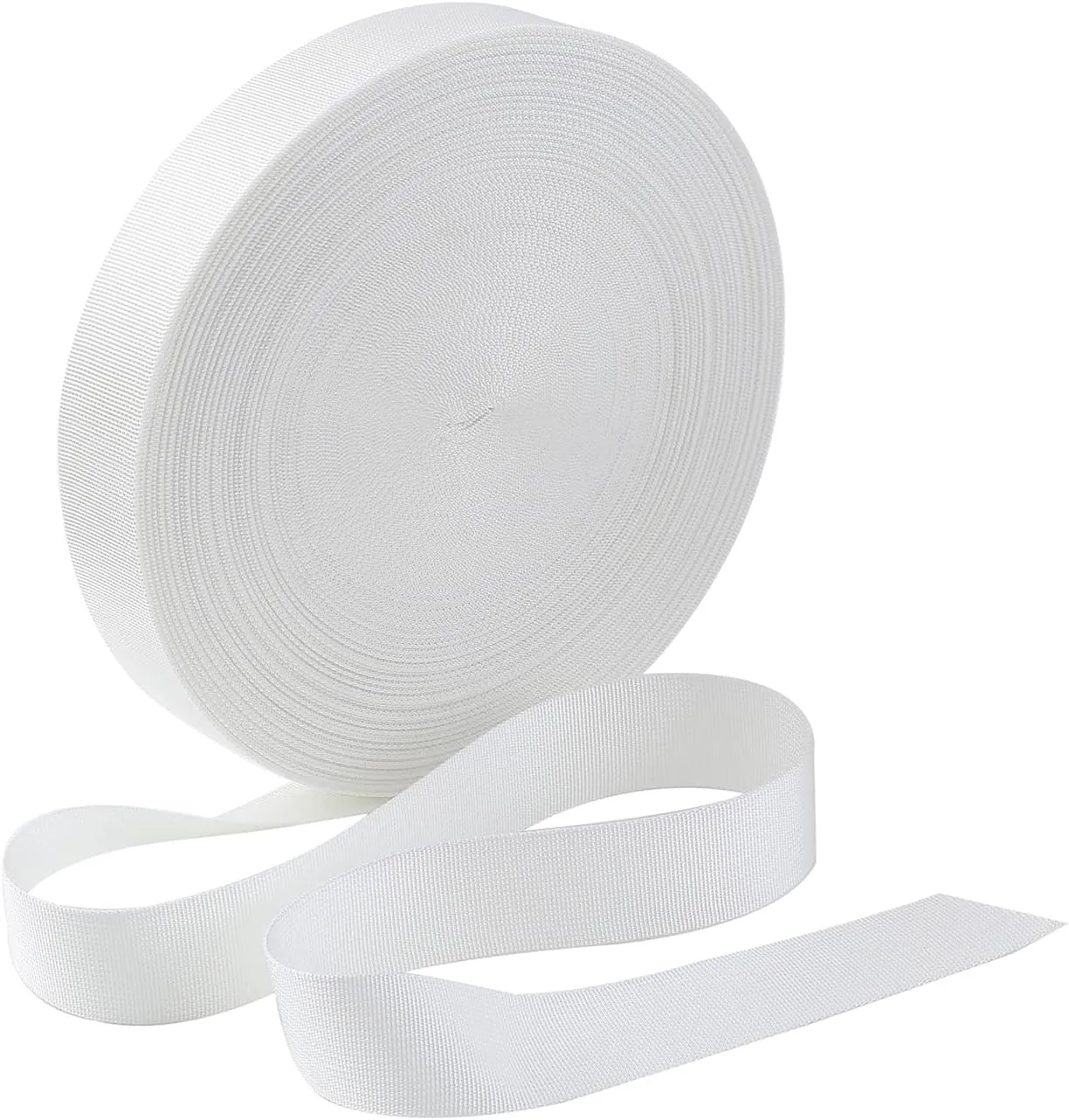 Heavy Duty Nylon Webbing - 1.5 Inch Nylon Strapping for Outdoor DIY Gear Repair, 1.5 Inch by 10, 25, or 50 Yards (50 Yard, 1.5'' White)