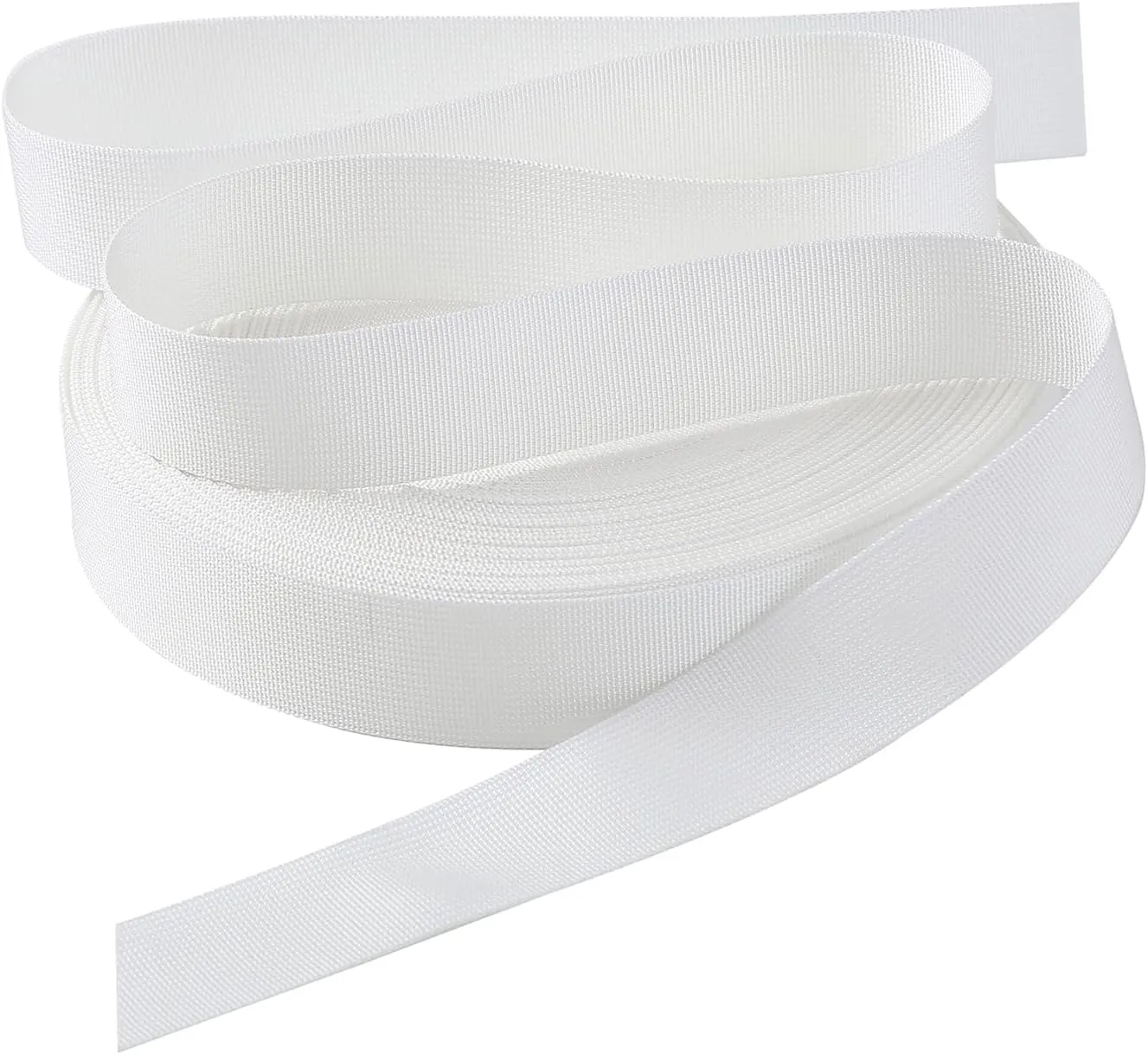 Heavy Duty Nylon Webbing - 1.5 Inch Nylon Strapping for Outdoor DIY Gear Repair, 1.5 Inch by 10, 25, or 50 Yards (50 Yard, 1.5'' White)