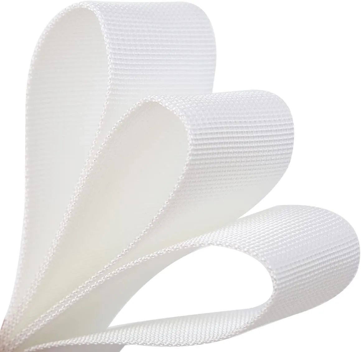 Heavy Duty Nylon Webbing - 1.5 Inch Nylon Strapping for Outdoor DIY Gear Repair, 1.5 Inch by 10, 25, or 50 Yards (50 Yard, 1.5'' White)