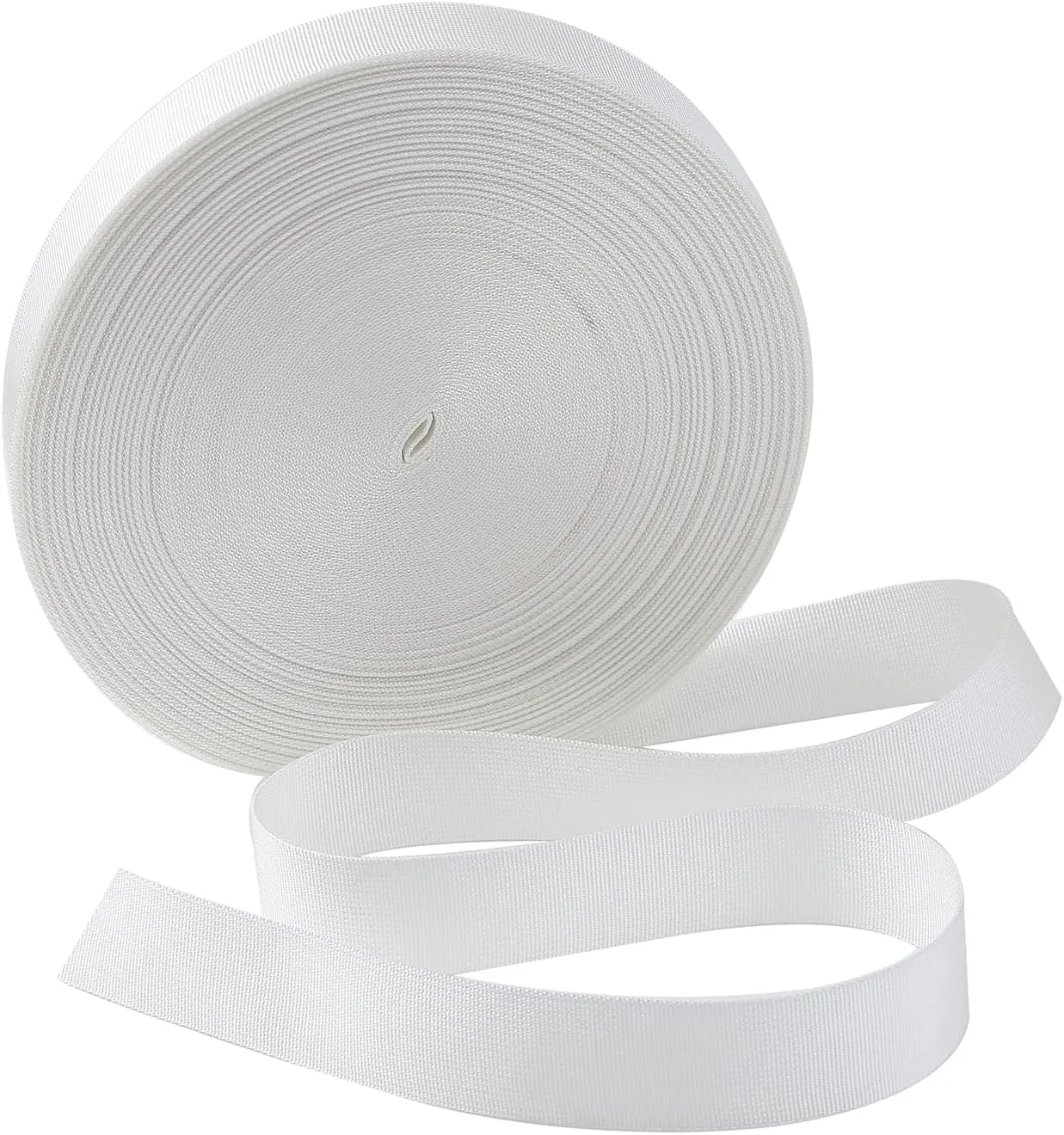 Heavy Duty Nylon Webbing - 1.5 Inch Nylon Strapping for Outdoor DIY Gear Repair, 1.5 Inch by 10, 25, or 50 Yards (50 Yard, 1.5'' White)