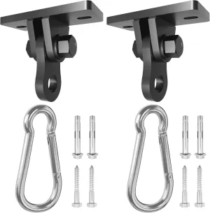 Heavy Duty Swing Hangers 304 Stainless Steel（Plus），Over 5000 lb Capacity Includes Screws & Bolts - 2 Pack for Indoor/Outdoor Playground, Porch, Trapeze, Hammock Chairs & Swing Sets (2 Pack)