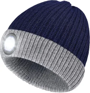 HIGHEVER LED Beanie Hat with Light: Christmas Stocking Stuffers for Men Adult Winter Gift