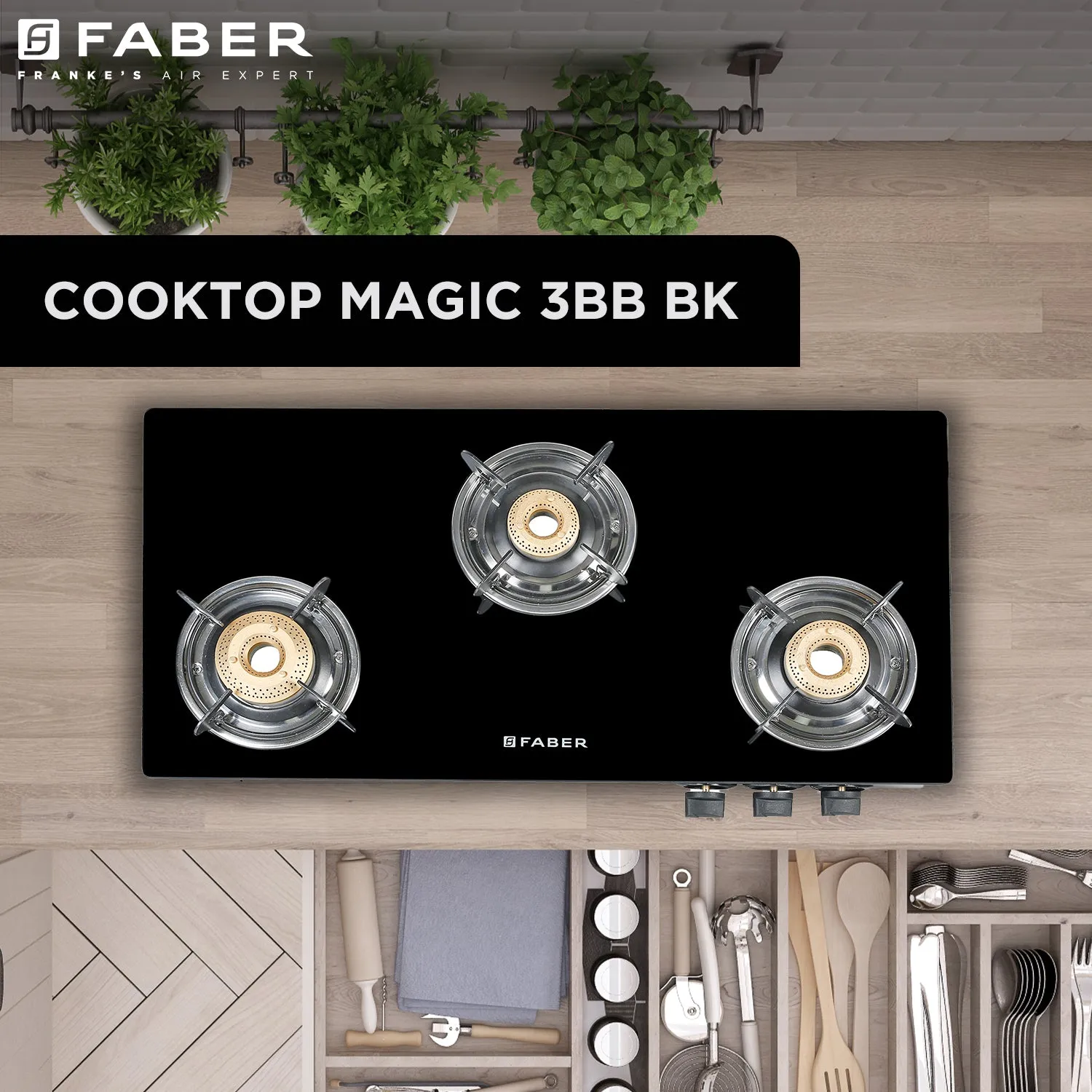  HOB COOKTOP MAGIC 3BB BK