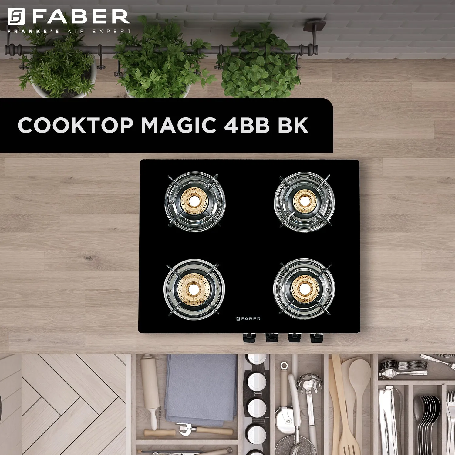  HOB COOKTOP MAGIC 4BB BK 