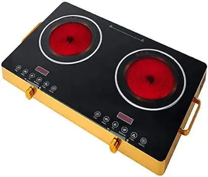 Hoffmans Induction Cooker 2 Burner – Infrared Hot Plate Stove with Touch Panel & Dial Controls