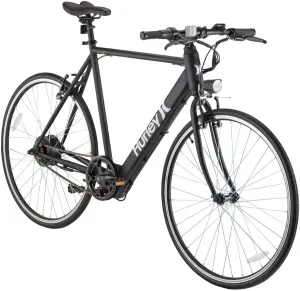 Hurley Carve Electric Urban Single Speed E-Bike 700C Bicycle (Charcoal, L / 21 Fits 5'10"-6'4")