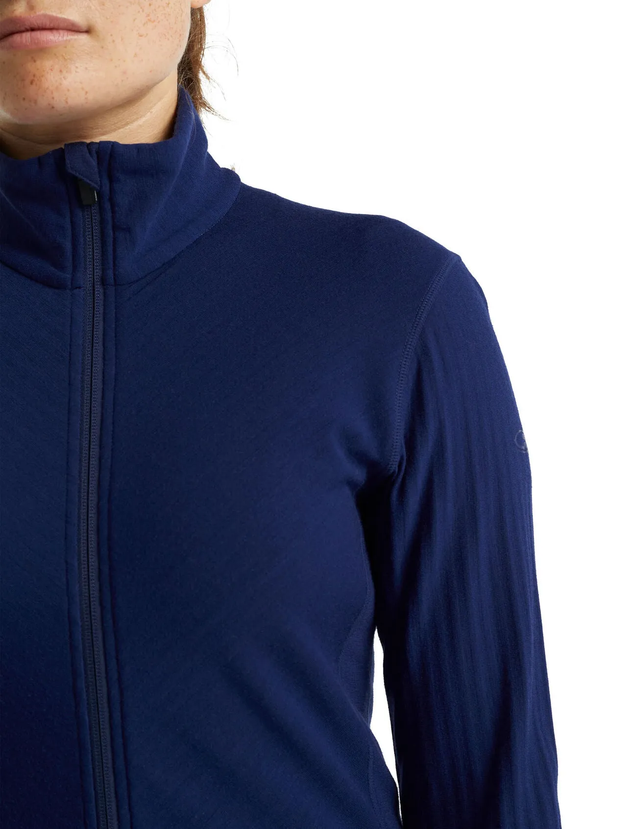 Icebreaker Womens Descender LS Zip Royal Navy