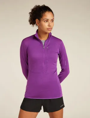 Icebreaker Womens Merino Blend 200 RealFleece Descender Long Sleeve Half Zip