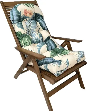 Indoor/Outdoor Rocking Chair Cushion Waterproof 43.3×19.7in-All Weather Patio&High Back Chair Cushions with Ties,Thicken Outdoor Garden Furniture Chair Pads Replacement (Hawaiian)