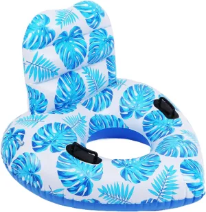 Inflatable Pool Float Lounger - XL Pool Floats,River Tube Floating Chair Sofa with Big Backrest, Blow Up Floaties Lake Raft Lounge with Handle Pool Party for Adults