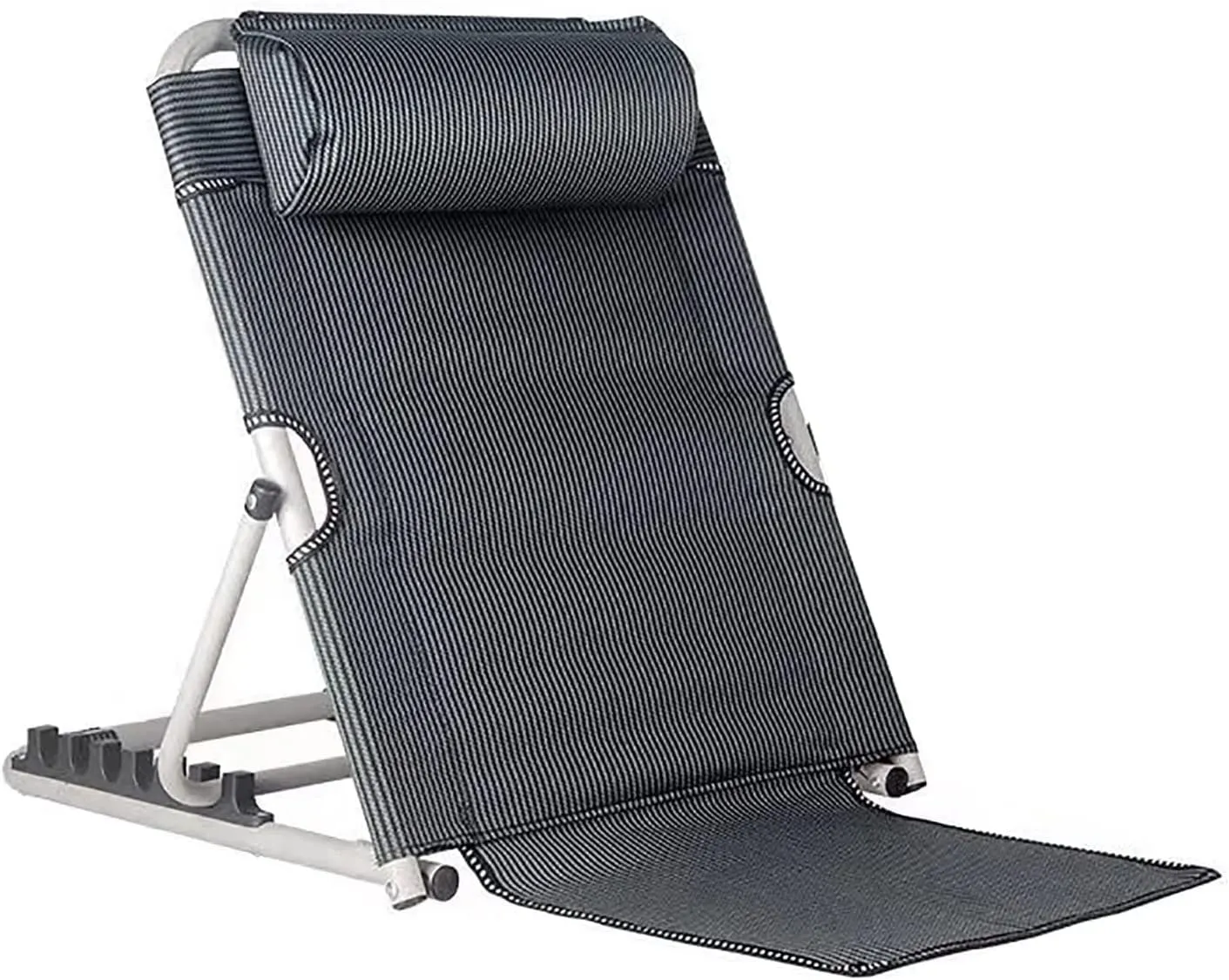 Jarler Bed Backrest Adjustable Chair - Lifting Folding Bed Back Rest Support Resting Reading Seating Beach, 6 Degree Sit-up Folding Wedge for Elder Disability (Oxford Cloth, Black)