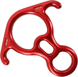 JEELAD 35KN 50KN Rescue Figure 8 Descender Climbing Gear Downhill Rappelling Rope Aluminum Alloy Climbing Equipment for Rock Climbing Training Emergency Aerial Yoga (Red 50KN)