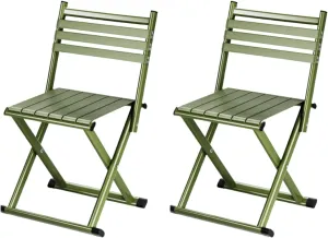 Jinsi Nan] Fishing Chair, 16 inch Portable Camping Chair, Folding Camping Chair, Suitable for Outdoor Activities Such as Camping and Fishing. (2 Pieces)