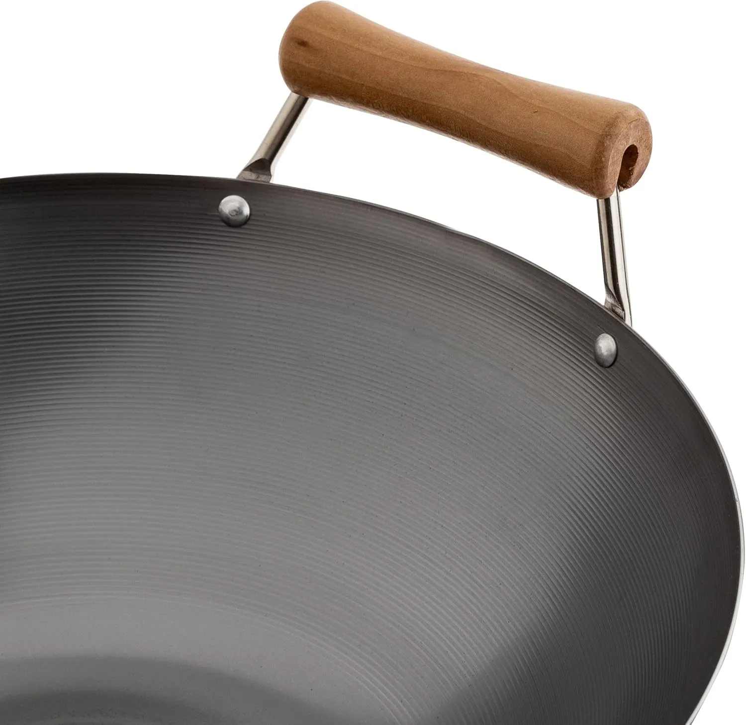 JOYCE CHEN Classic Series 14-Inch Carbon Steel Wok with Birch Handles