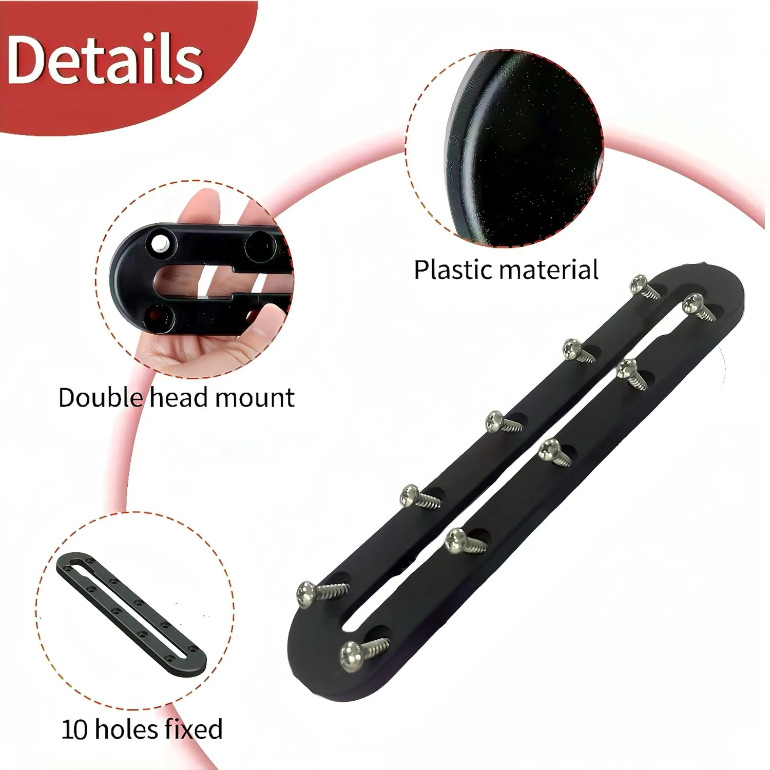 Kayak Track Kayak Low Profile Track,Kayak Rail,Kayak Accessories Mount Track,Kayak Gear Track for Fishing Rod Holder,Kayak Rail Track for Paddle Holders Fish Finder,Cup Holder,Anchor Cleats