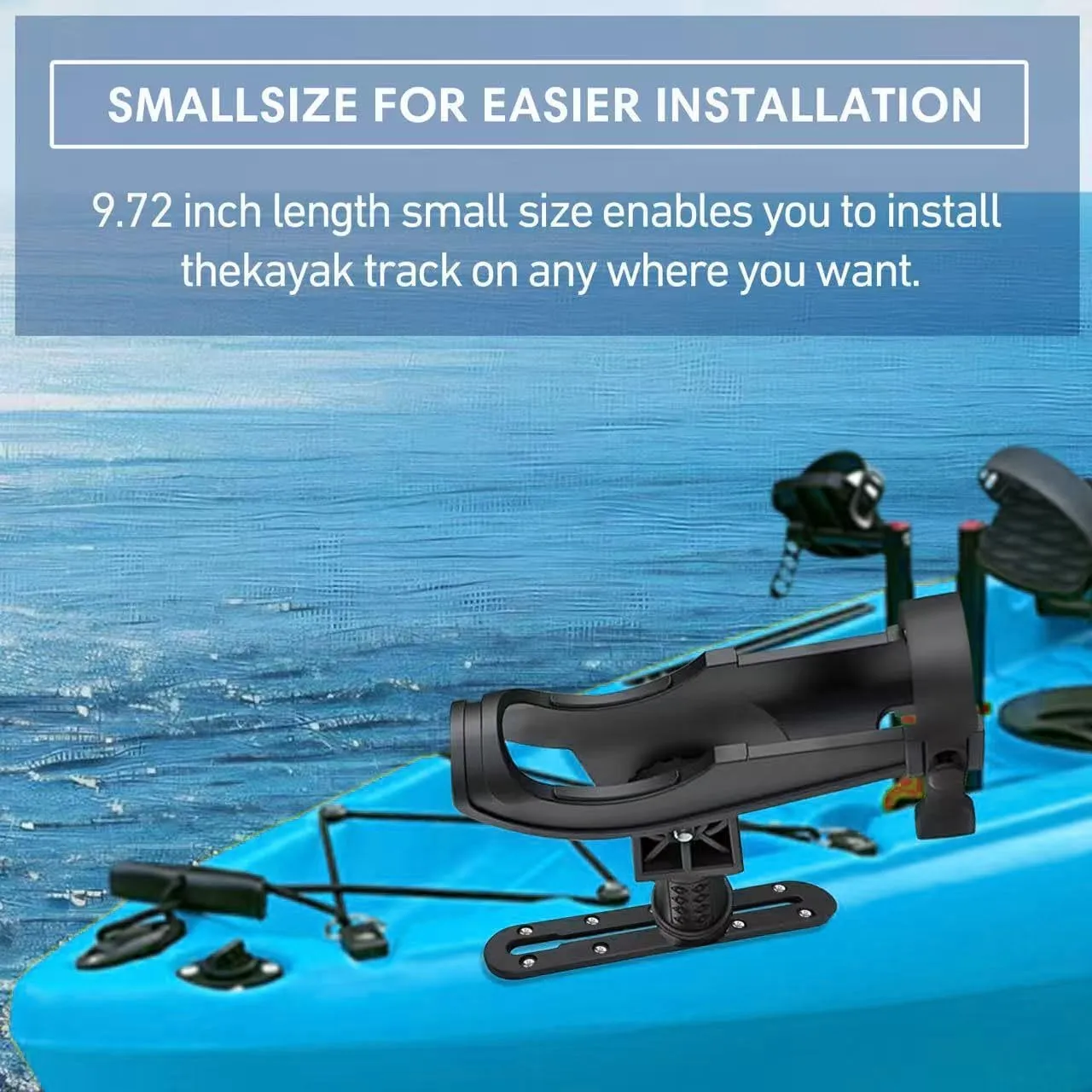 Kayak Track Kayak Low Profile Track,Kayak Rail,Kayak Accessories Mount Track,Kayak Gear Track for Fishing Rod Holder,Kayak Rail Track for Paddle Holders Fish Finder,Cup Holder,Anchor Cleats