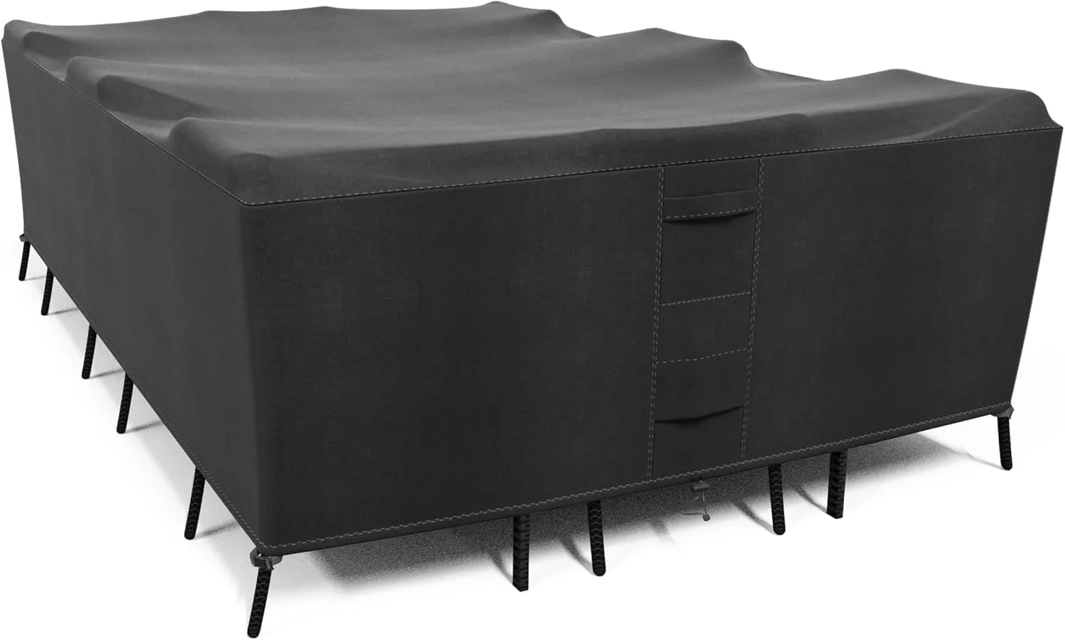 KHOMO GEAR - Patio Table & Chair Set Cover - Durable and Water Resistant Outdoor Furniture Cover (88”L x 58”W x 25”H)
