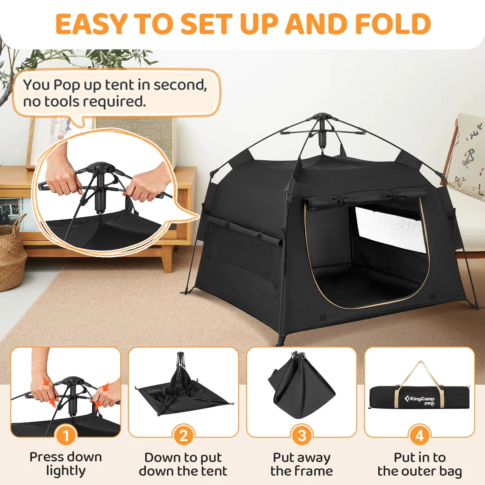 Kingcamp Foldable Dog Tent Dog Playpen