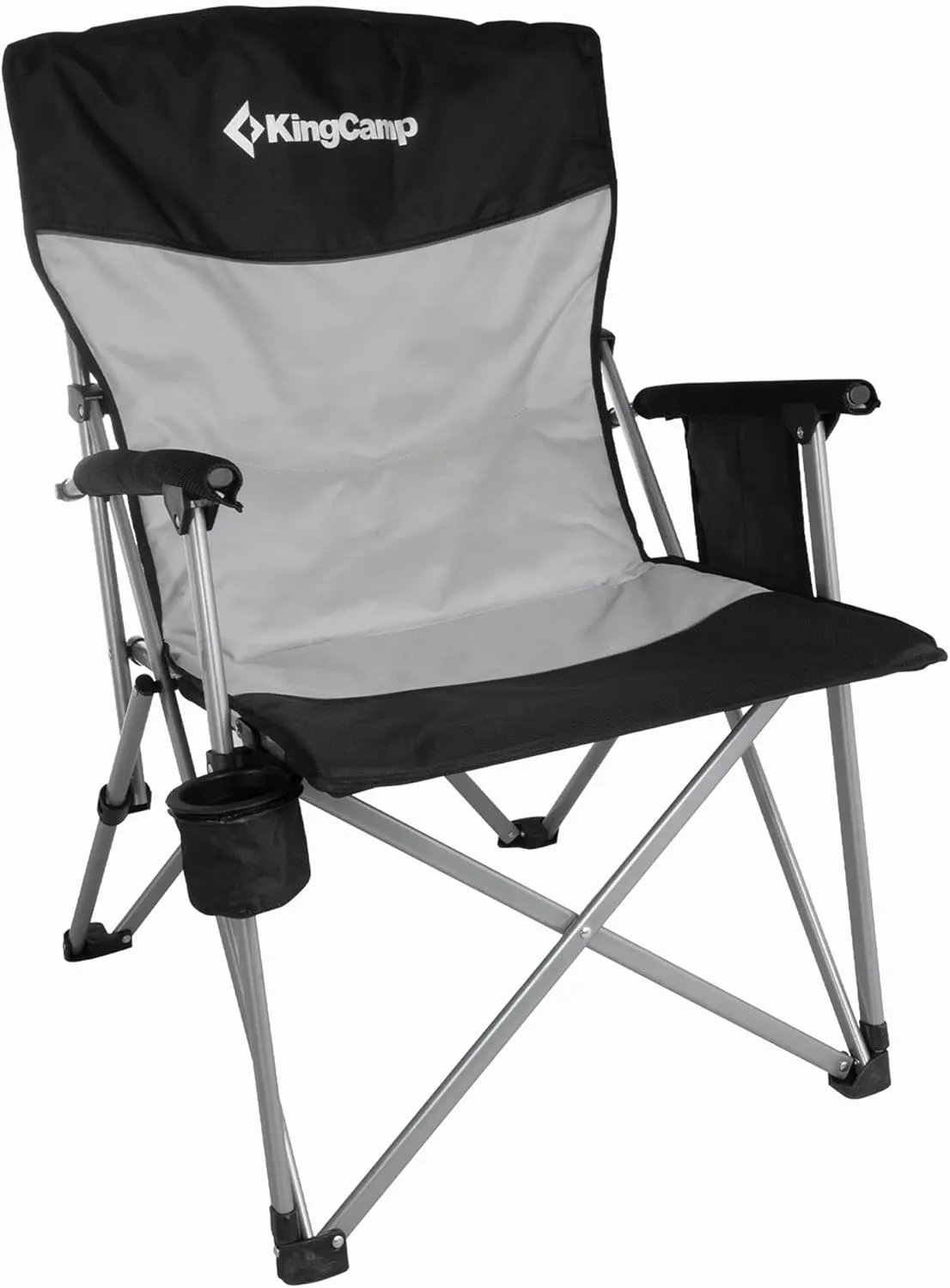 KingCamp Large-Angle Backrest Folding Camping Chairs for Adults with Armrest, Outdoor Camp Chairs Adults with Cup Holder, Lawn Chairs Adults for Outside, Picnic,Travel, BBQ(300 lbs)