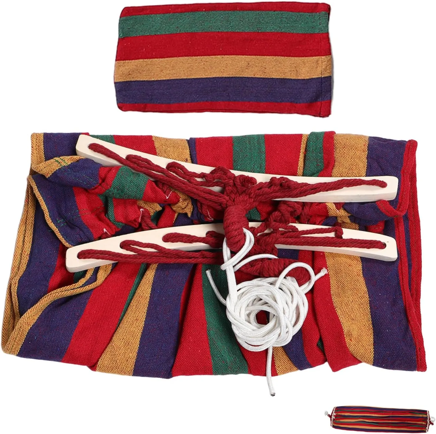 Kisangel 1set Outdoor Camping Hammock Heavy Duty -tip Canvas Hammock Design for Hiking and Use Portable and Easy to Carry for Relaxing and Picnics