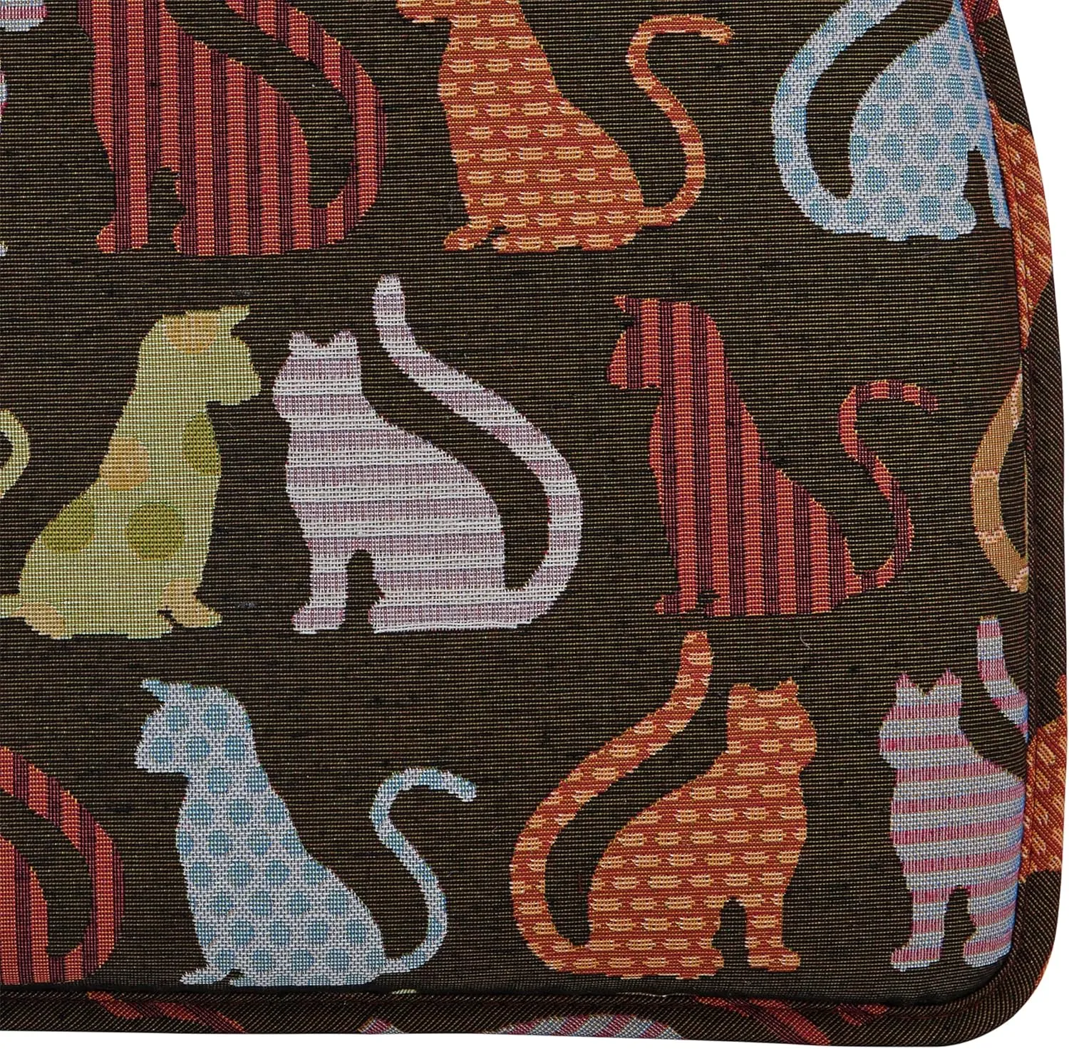 Klear Vu Raindrop The Gripper Non Slip Chair Cushions, Soft & Comfortable Seat Pad, Sitting Pillow for Kitchen, Dining or Office, 2 Count (Pack of 1), Cats