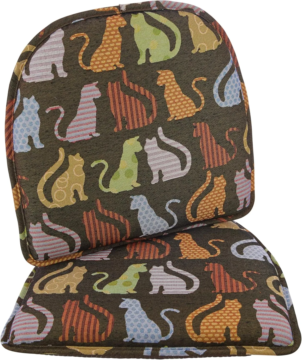 Klear Vu Raindrop The Gripper Non Slip Chair Cushions, Soft & Comfortable Seat Pad, Sitting Pillow for Kitchen, Dining or Office, 2 Count (Pack of 1), Cats