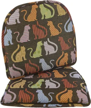 Klear Vu Raindrop The Gripper Non Slip Chair Cushions, Soft & Comfortable Seat Pad, Sitting Pillow for Kitchen, Dining or Office, 2 Count (Pack of 1), Cats
