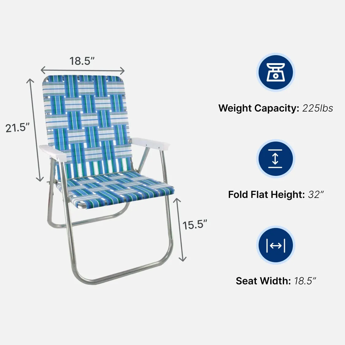 Lawn Chair USA Sea Island Classic Lawn Chair