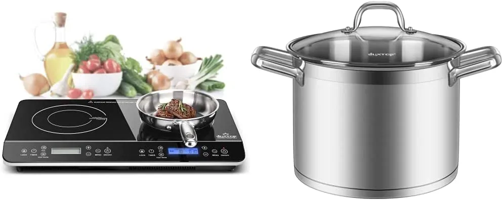 LCD Portable Double Induction Cooktop 1800W Digital Electric Countertop Burner Sensor Touch Stove