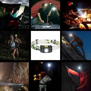 LED Head Torch,Headlamp -Headlamp, Super Bright Headlamp Headlight Flashlight,Zoomable Headlamps for Runing,Hiking,Camping,Fishing