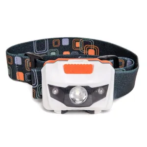 LED Headlamp Flashlight - Great for Camping, Hiking, Dog Walking, Kids, One of The Lightest (2.6 oz) White Cree Headlight, Water & Shock Resistant   Red Strobe, 3 AAA Batteries Included