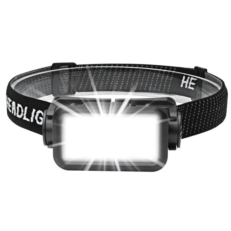 LED Motion Sensor Head Torch Waterproof Headlamp USB Rechargeable