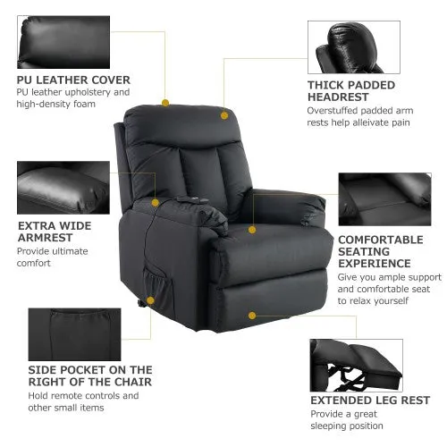 Lift Chair and Power PU Leather Living