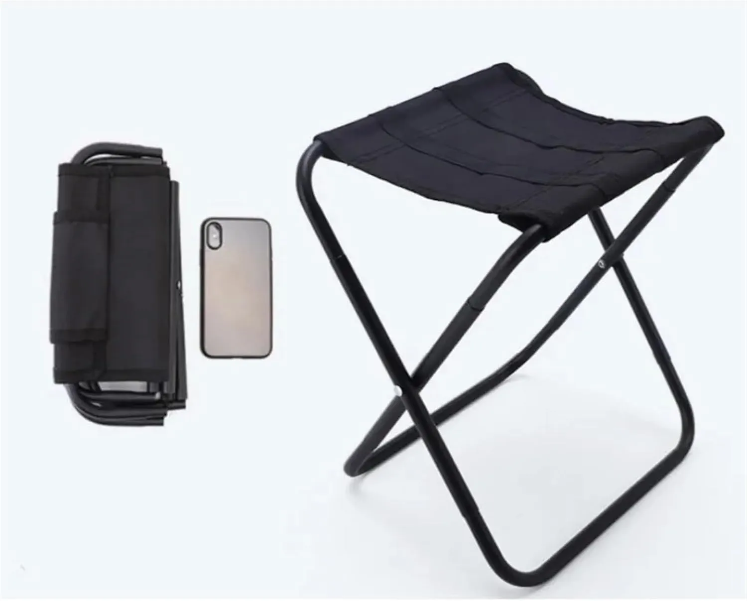 Light Portable High Durable Outdoor Folding Chair with Bag Outdoor Folding Fold Aluminum Chair Stool Seat Fishing Picnic Camping (Size : Style-B-02)