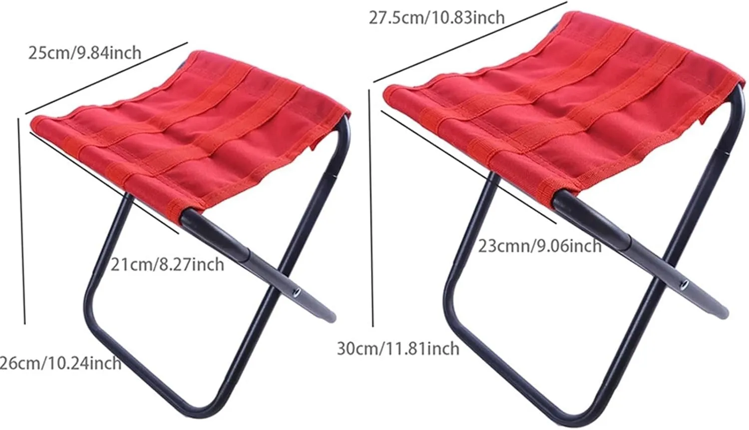 Light Portable High Durable Outdoor Folding Chair with Bag Outdoor Folding Fold Aluminum Chair Stool Seat Fishing Picnic Camping (Size : Style-B-02)