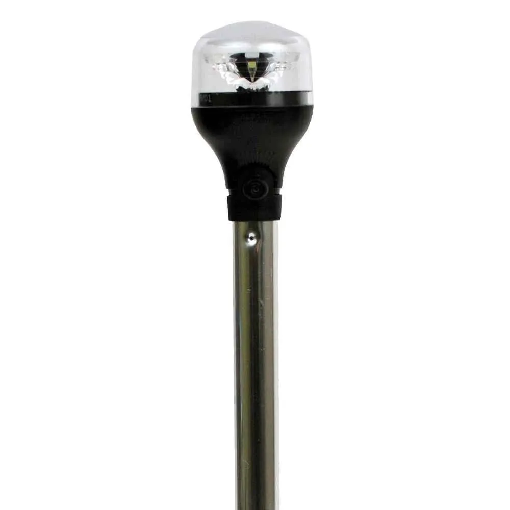 LightArmor Plug-In All-Around Light - 20" Aluminum Pole - Black Horizontal Composite Base w/Adapter
