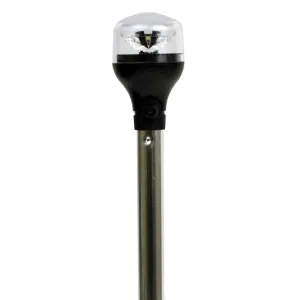 LightArmor Plug-In All-Around Light - 20" Aluminum Pole - Black Horizontal Composite Base w/Adapter