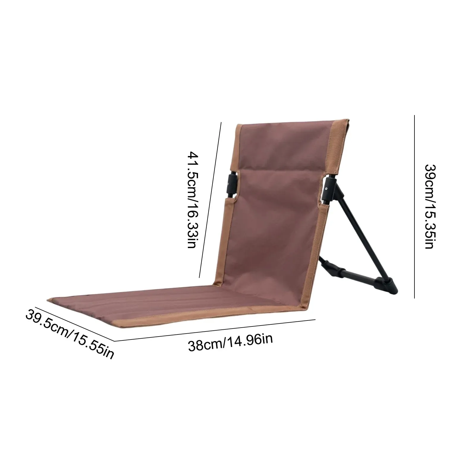 Lightweight Camping Folding Chair with Backrest and Breathable Fabric