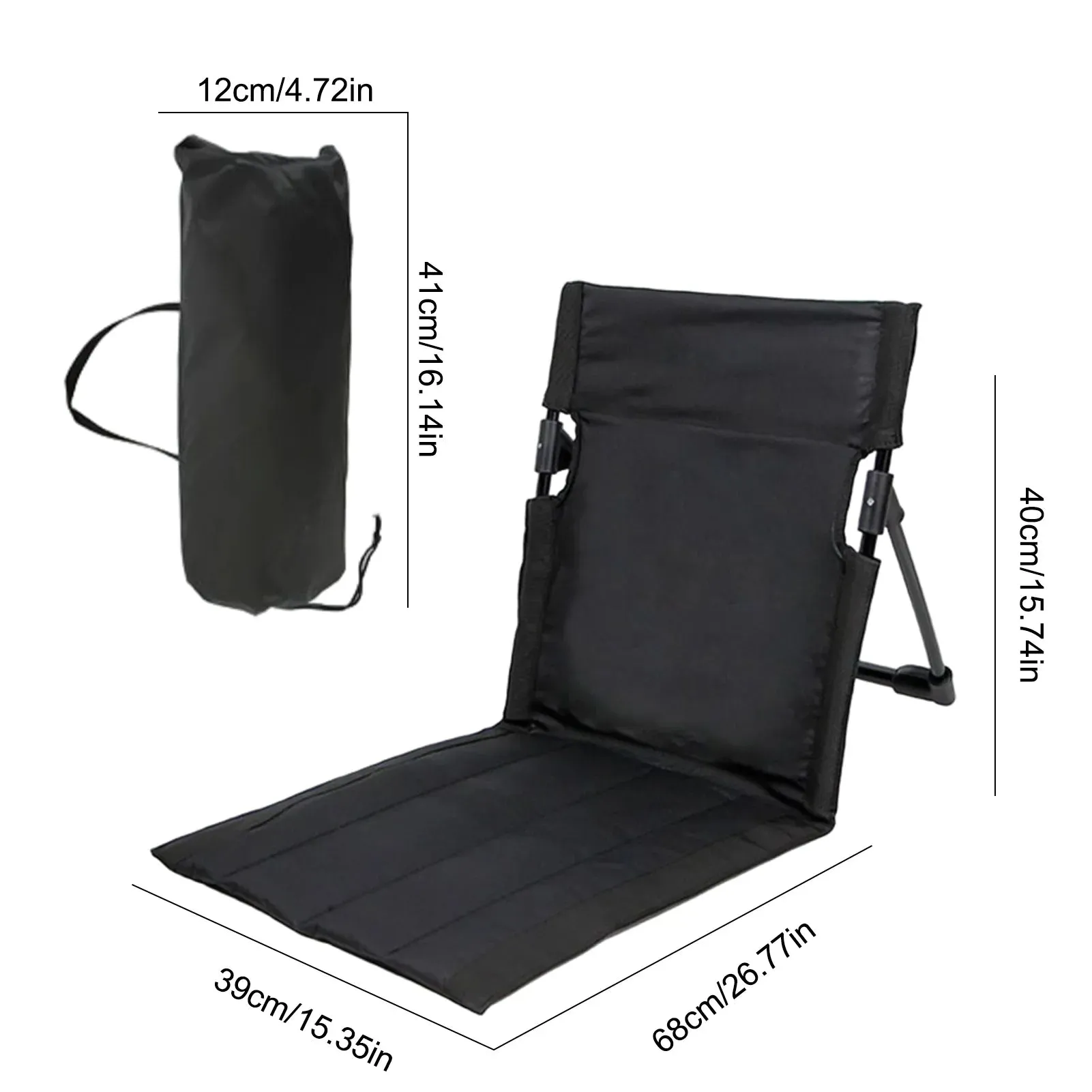 Lightweight Camping Folding Chair with Backrest and Breathable Fabric