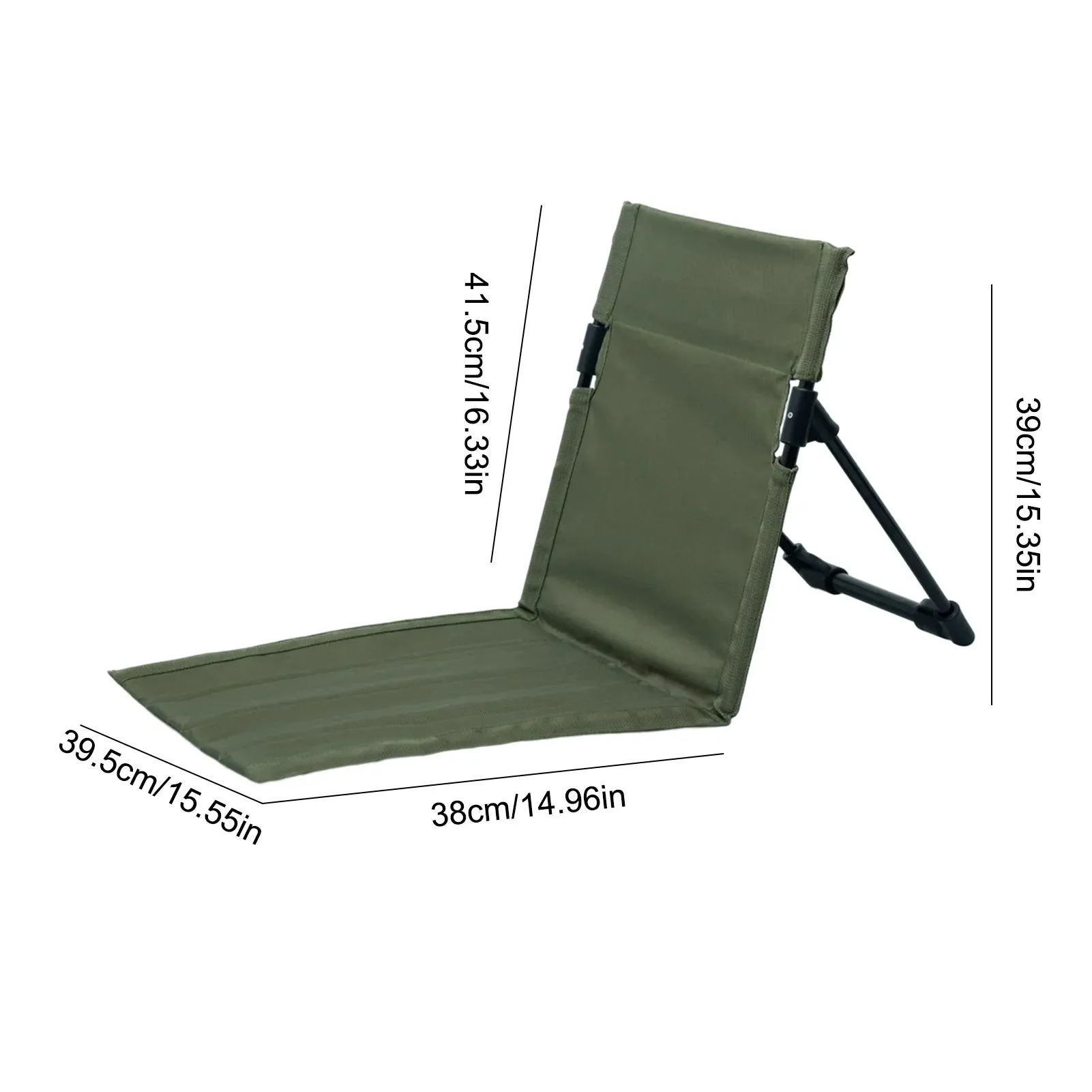 Lightweight Camping Folding Chair with Backrest and Breathable Fabric