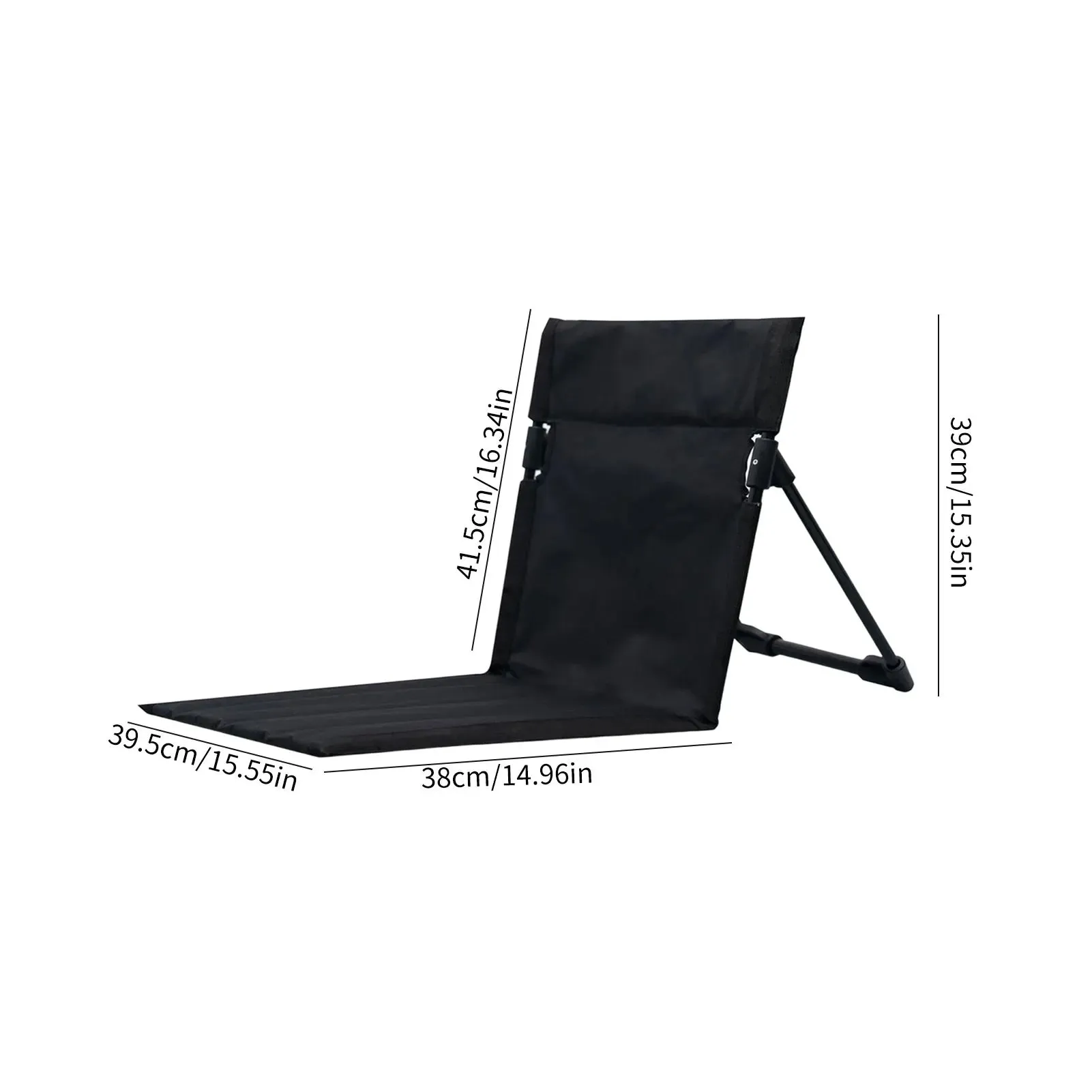 Lightweight Camping Folding Chair with Backrest and Breathable Fabric