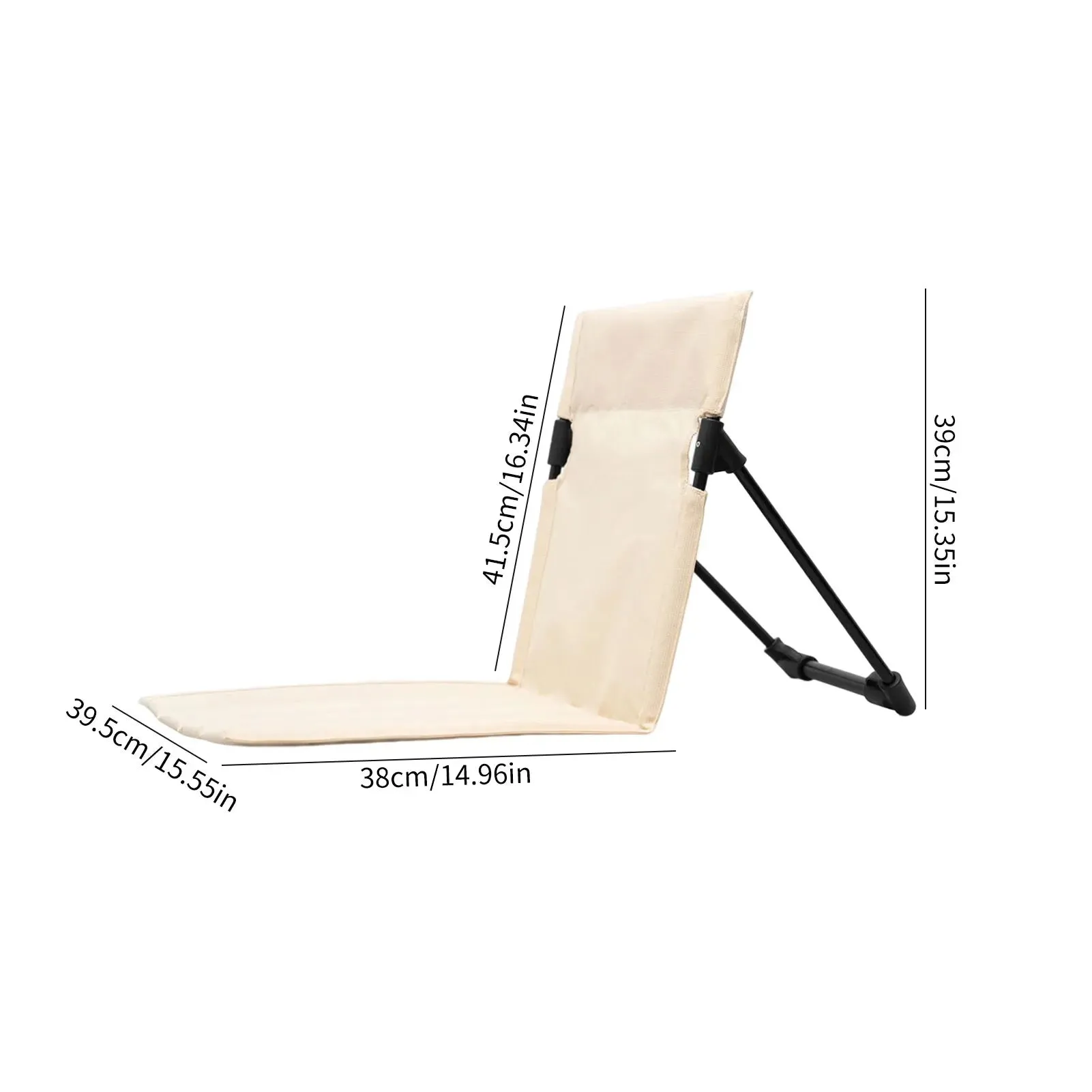 Lightweight Camping Folding Chair with Backrest and Breathable Fabric