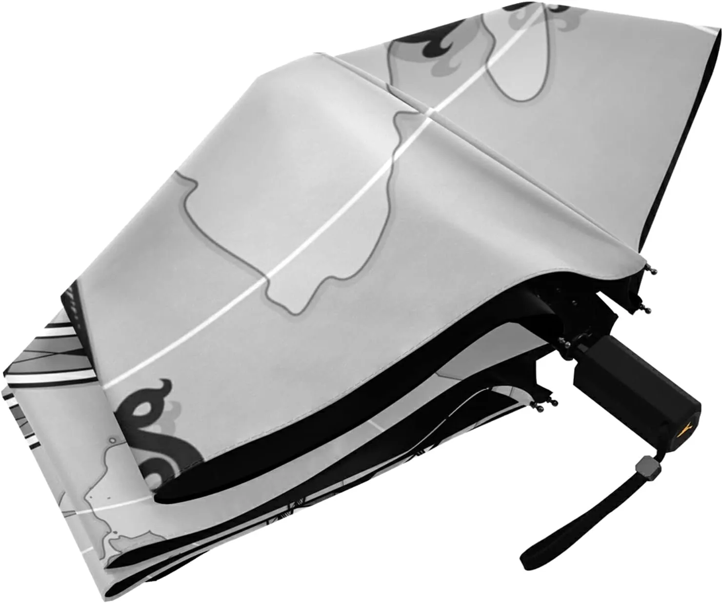 Lightweight Folding Umbrella, Portable Sun Travel Parasol, Compact Anti-UV Strong Rain Umbrella