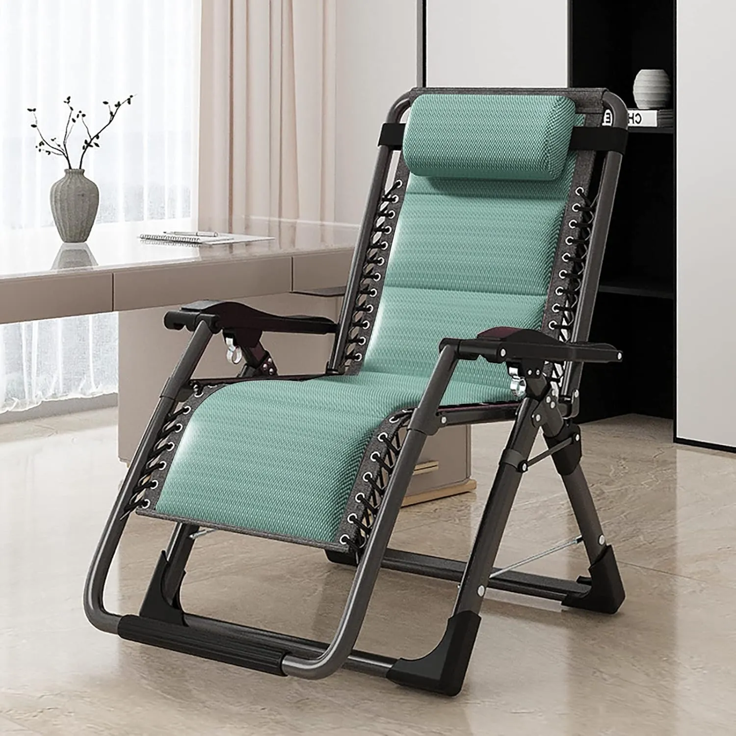 LILYPELLE Zero Gravity Chair, Premium Lawn Recliner Folding Portable Chaise Lounge with Detachable Headrest and Cup Holder, Reclining Patio Lounger Chair