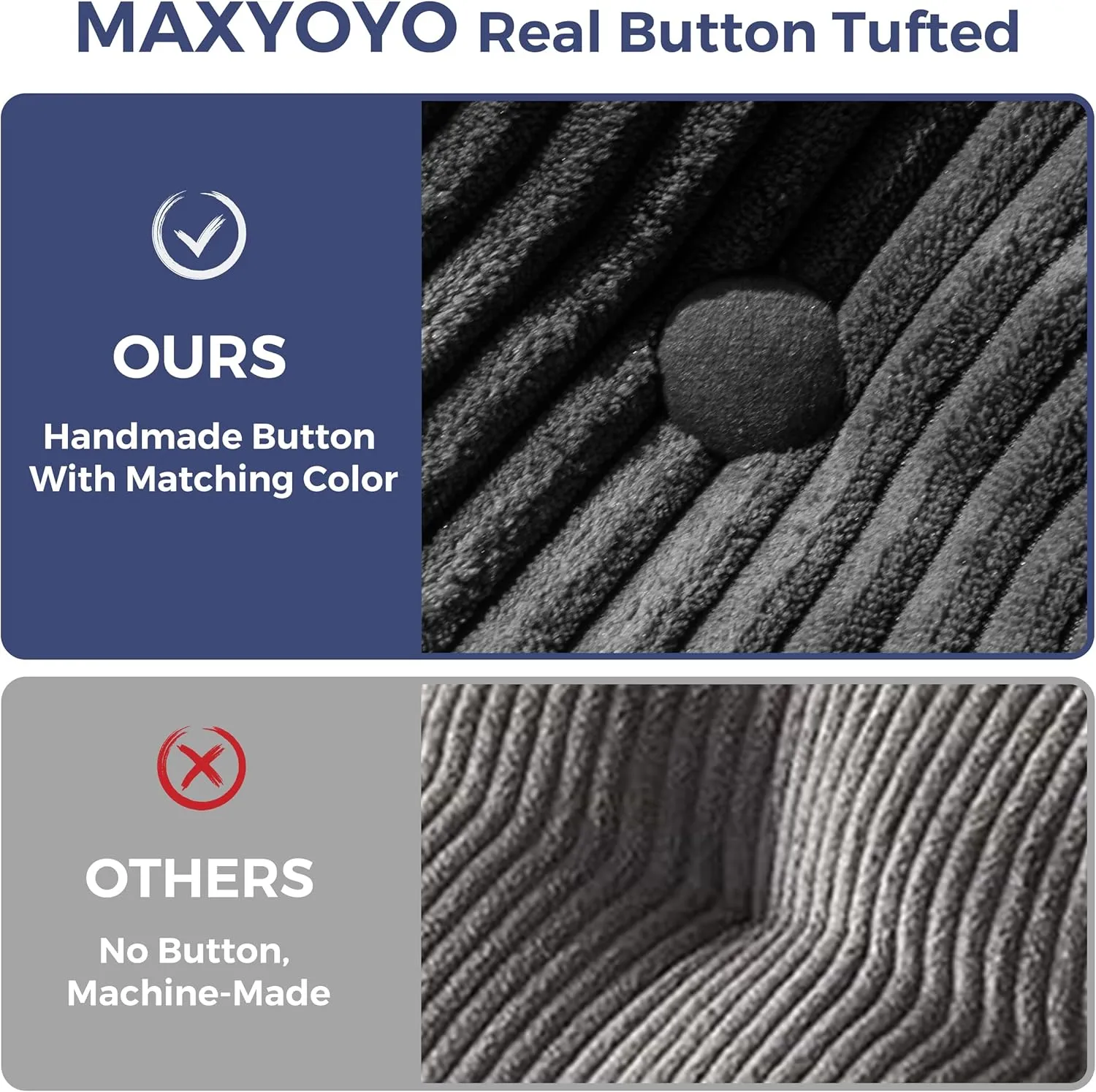 MAXYOYO Folding Sofa Bed, L-Shaped Convertible Sofa Bed with Armrest Foldable Sleeper Sofa with Pillow, Portable Fold Out Chair Bed Comfy Floor Lounge for Living Room Bedroom, Dark Grey