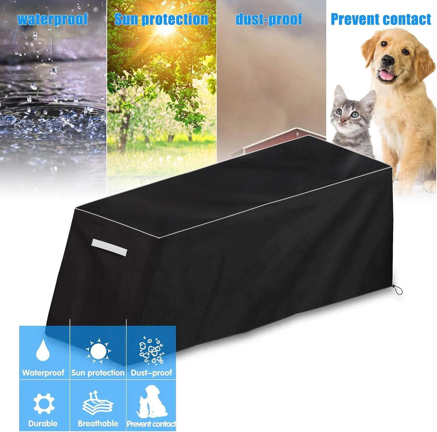 MBOOM Sit-up board cover, weight bench outdoor waterproof cover，suitable for sit-up board, weight bench, weight chair, fitness bench , Prevent pets from destroying leather pads