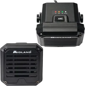 Midland- SPK200 Heavy-Duty 20W Amplified External Speaker - AI Noise Cancellation 180 Degrees Swivel Base for CB and MXT Radios 8-OHM Sound System 3.5mm Audio Plug - Waterproof Design