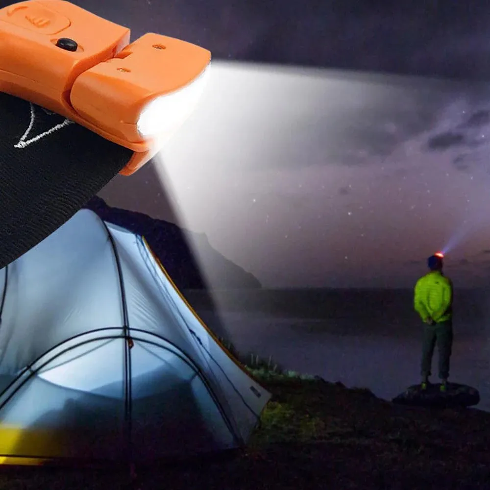 Mini 5LED Hat Clip Lamp – Waterproof 90° Adjustable Headlamp for Outdoor Camping and Fishing